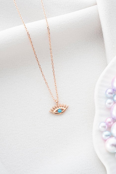 Heliophilia Silver Collar de Plata de Ley 925 con Baño de Oro Rosa y Circón